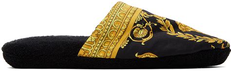 pantoufle versace homme|Villa pantoufles Noir .